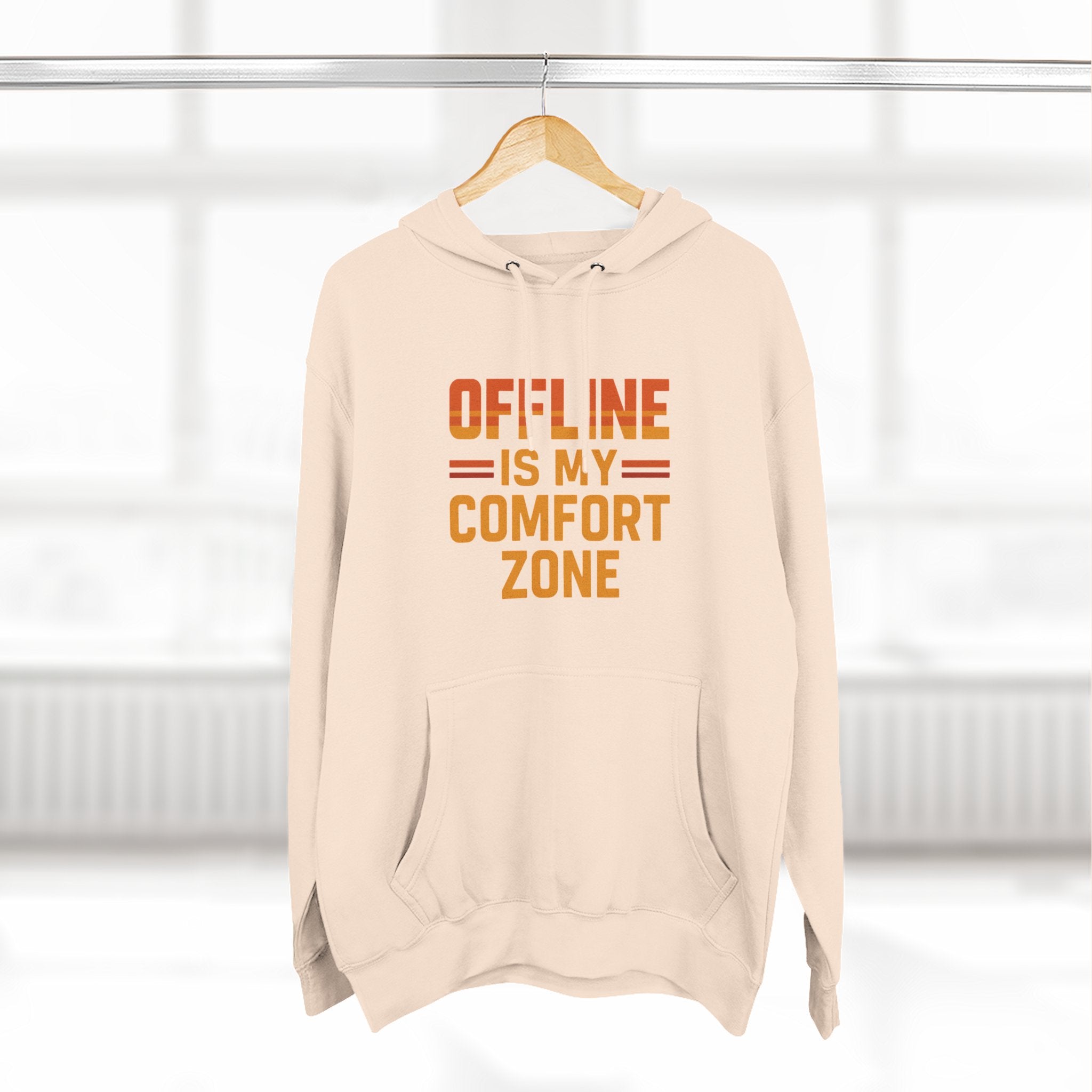 Offline Is My Comfort Zone – Retro Minimalist Hoodie
