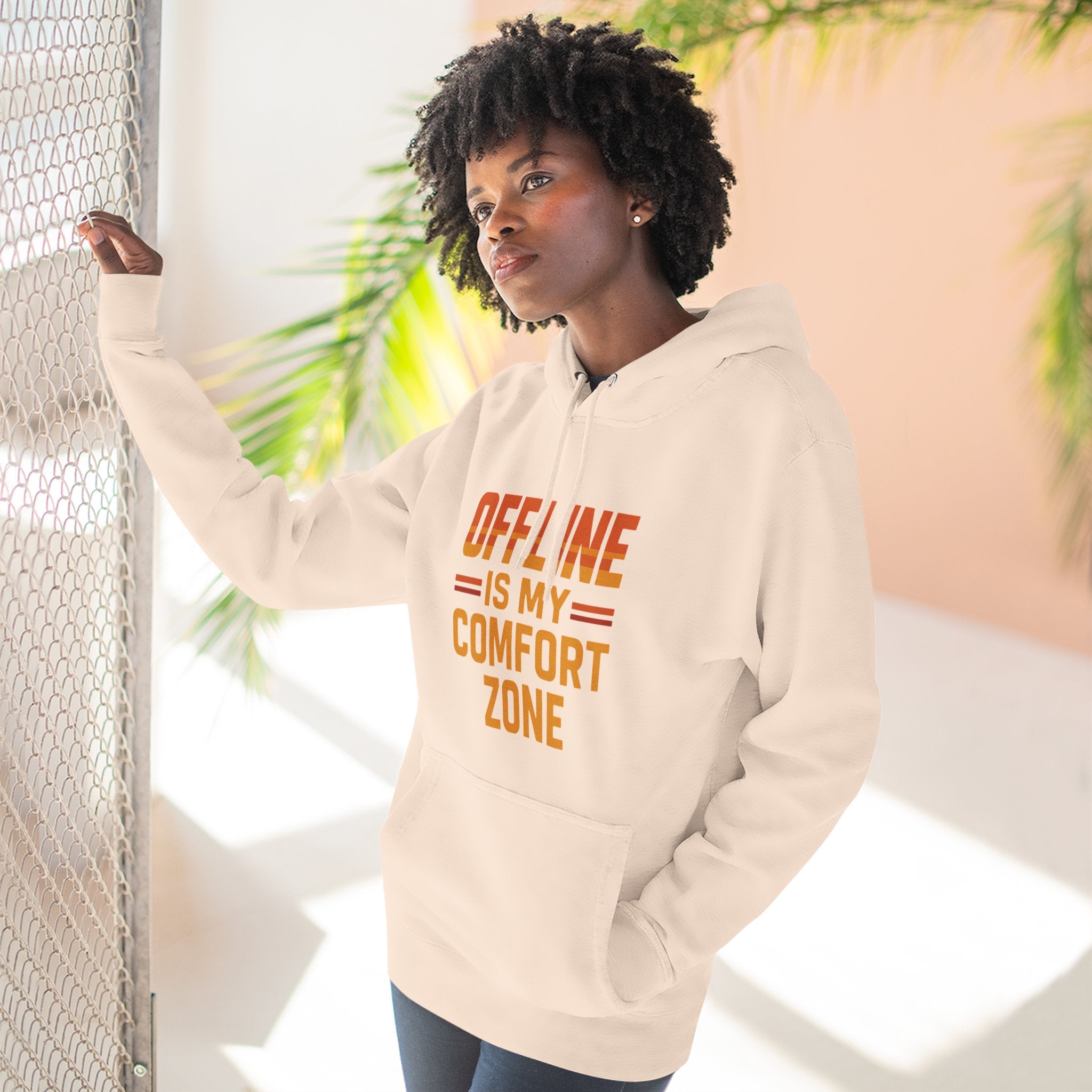 Offline Is My Comfort Zone – Retro Minimalist Hoodie