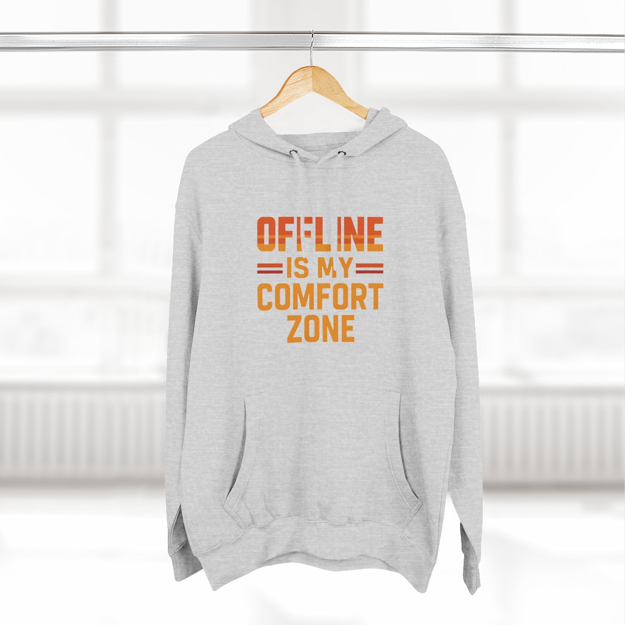 Offline Is My Comfort Zone – Retro Minimalist Hoodie