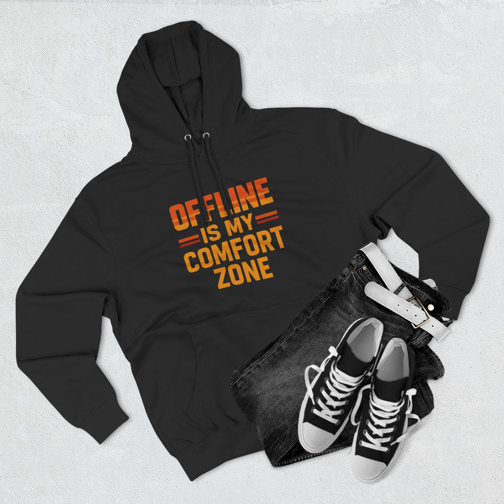 Offline Is My Comfort Zone – Retro Minimalist Hoodie