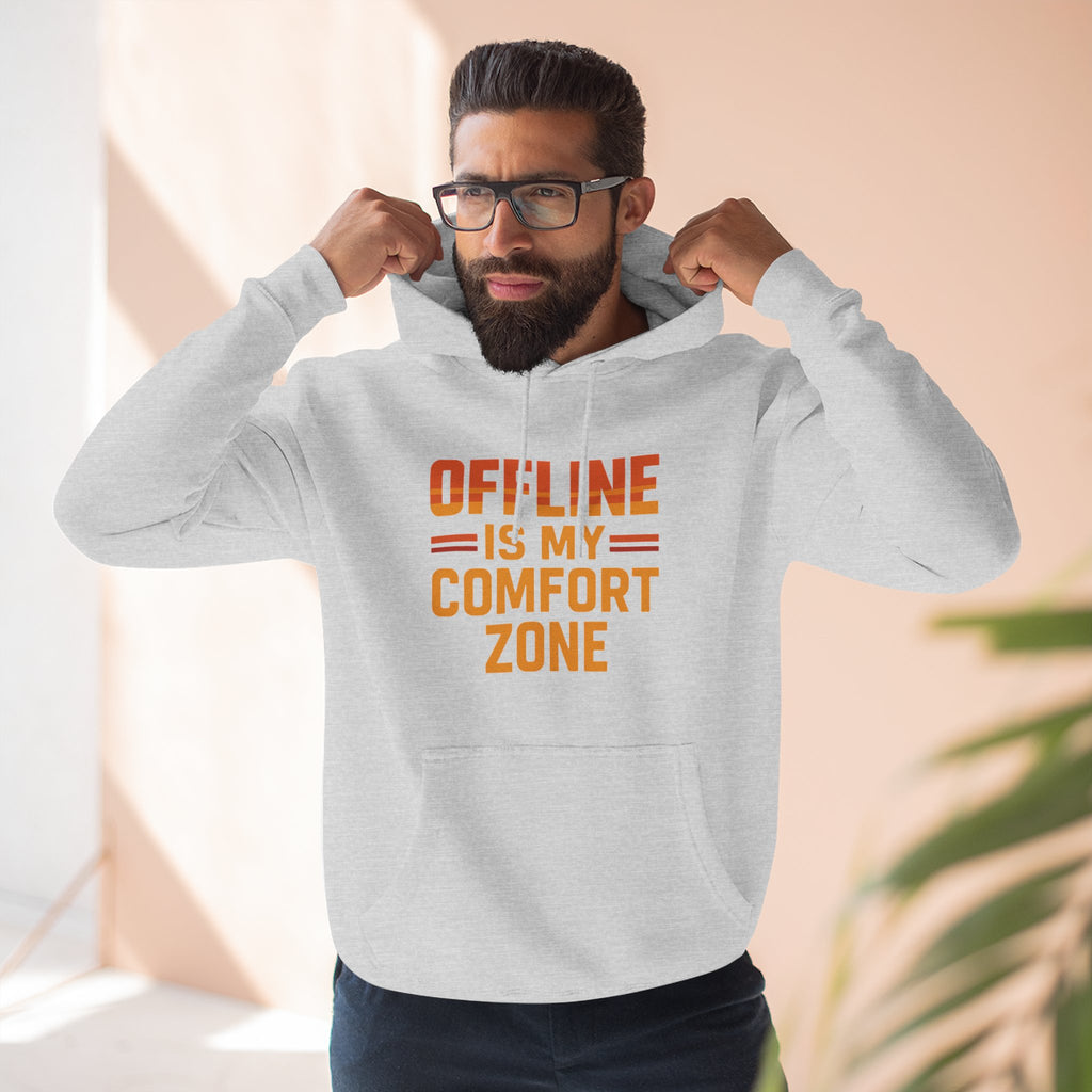 Offline Is My Comfort Zone – Retro Minimalist Hoodie