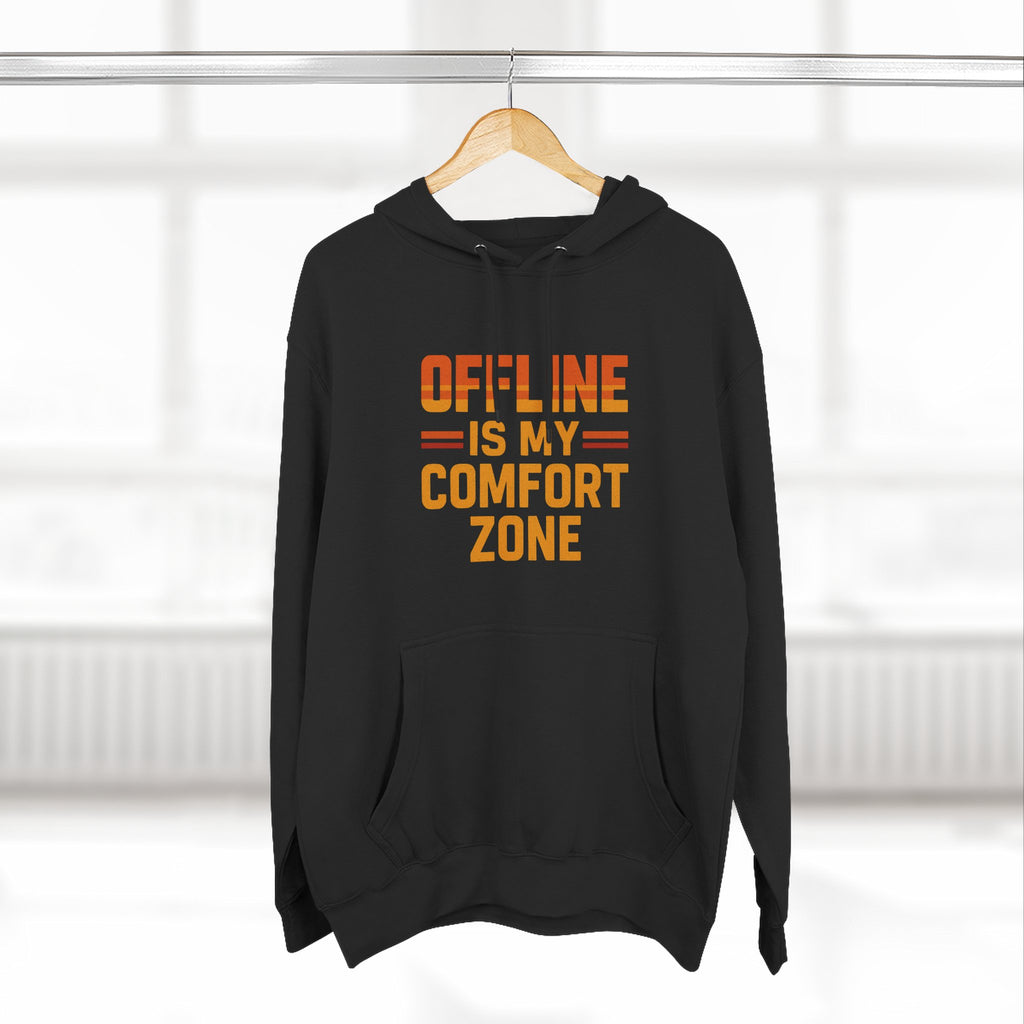 Offline Is My Comfort Zone – Retro Minimalist Hoodie