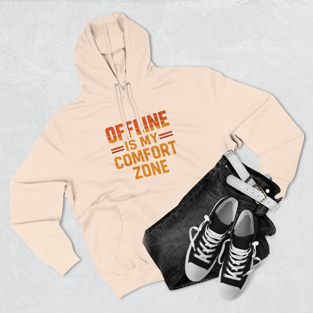 Offline Is My Comfort Zone – Retro Minimalist Hoodie