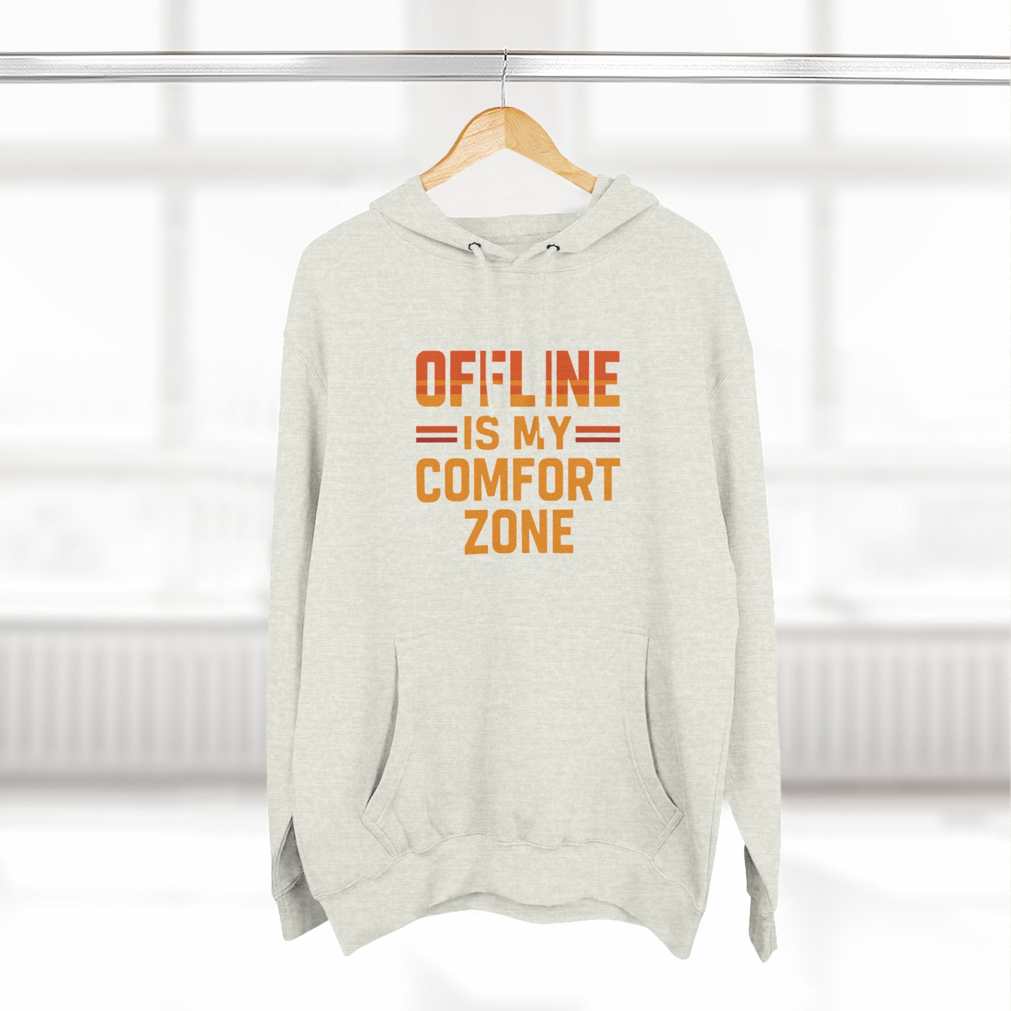 Offline Is My Comfort Zone – Retro Minimalist Hoodie