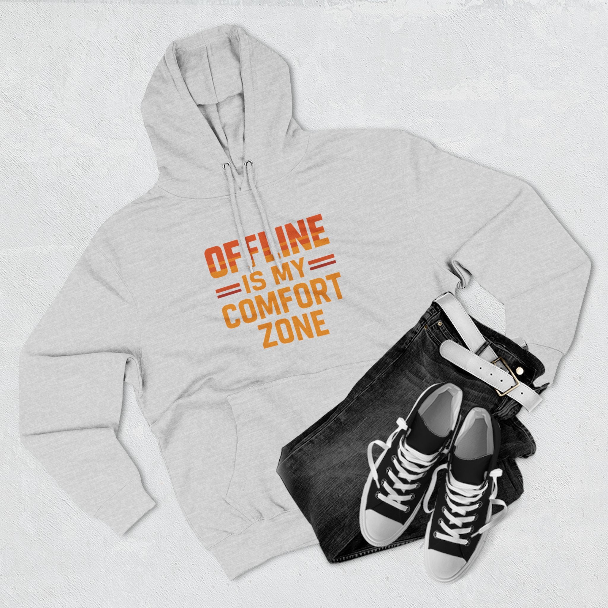 Offline Is My Comfort Zone – Retro Minimalist Hoodie